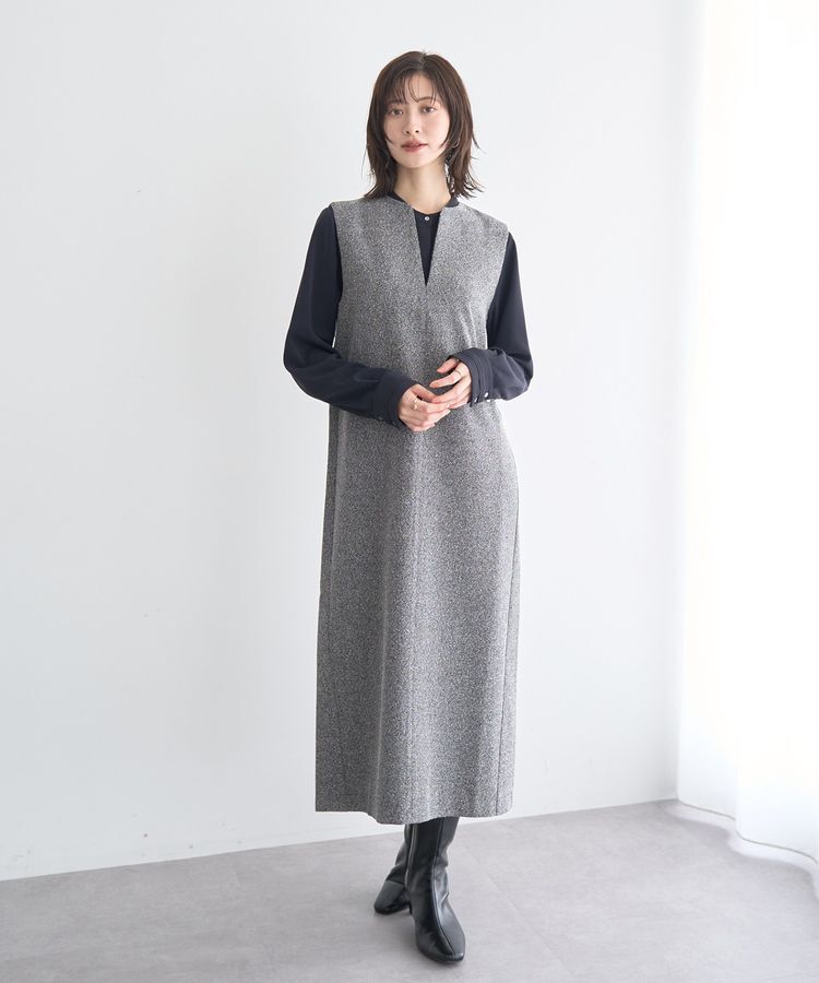 YECCA VECCA「キーネックジャンスカ」|ジャンパースカート|