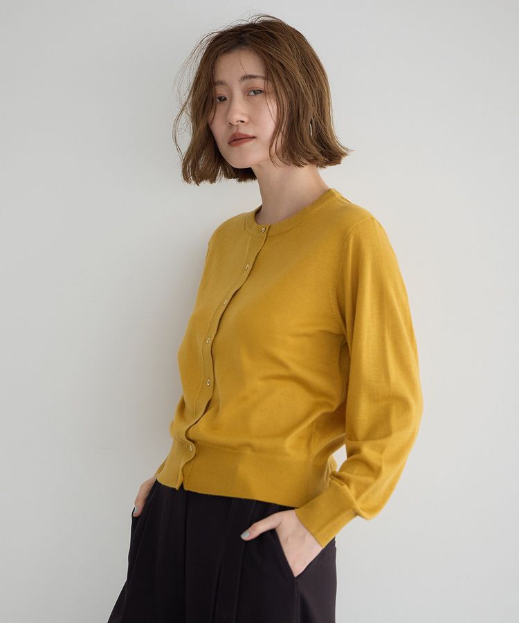 YECCA VECCA「金釦クルーネックカーディガン」|カーディガン|