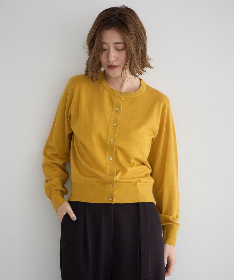 YECCA VECCA「金釦クルーネックカーディガン」|カーディガン|