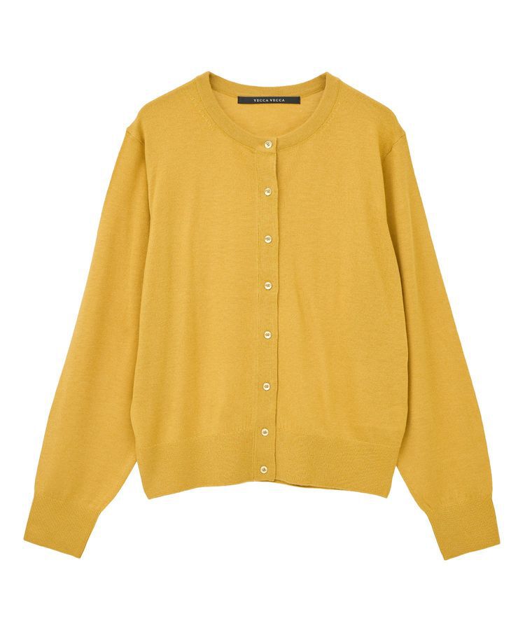 YECCA VECCA「金釦クルーネックカーディガン」|カーディガン|