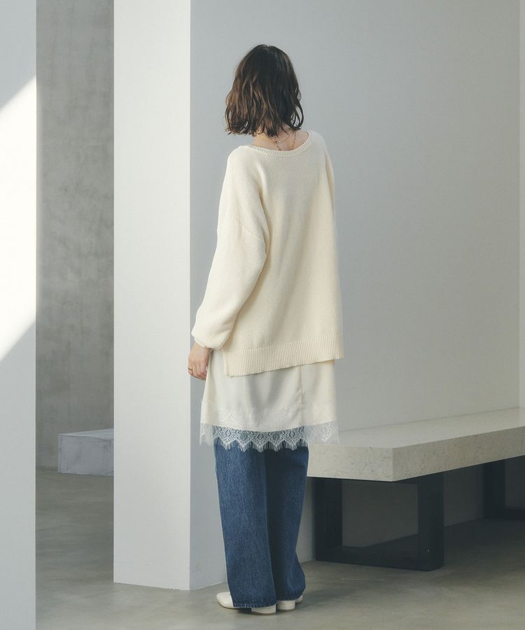 YECCA VECCA「レースサテンキャミチュニック」|チュニック|