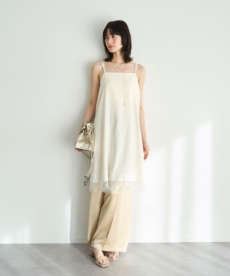 YECCA VECCA「レースサテンキャミチュニック」|チュニック|