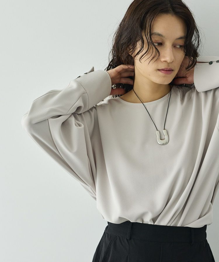 GARAGE OF GOOD CLOTHING「【日本製】ジョーゼットジャージ-2WayTブラウス」|シャツ・ブラウス|