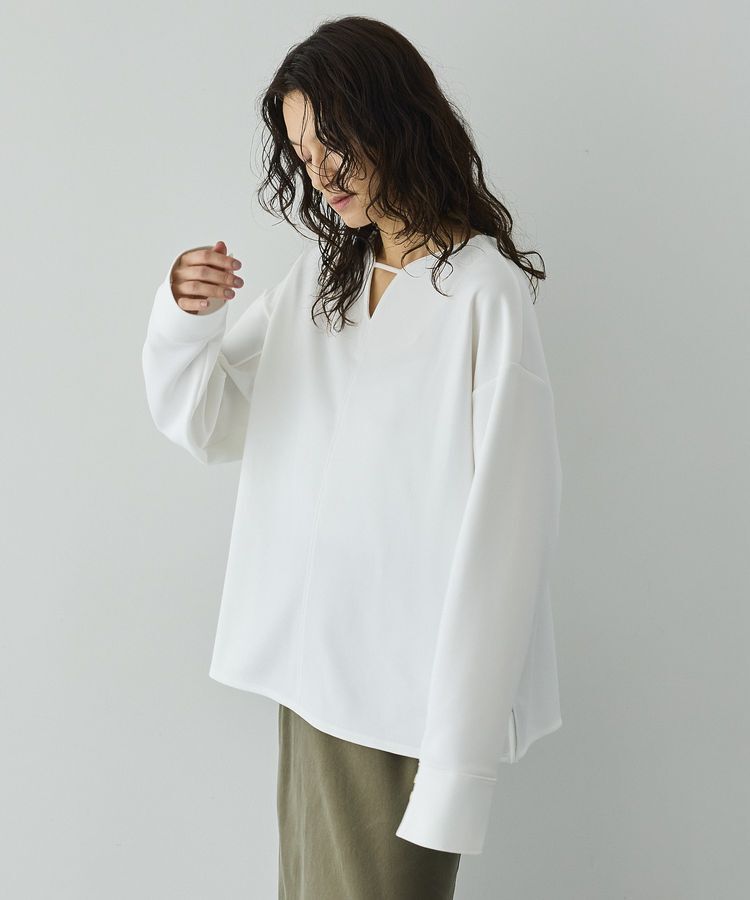 GARAGE OF GOOD CLOTHING「【日本製】ジョーゼットジャージ-2WayTブラウス」|シャツ・ブラウス|