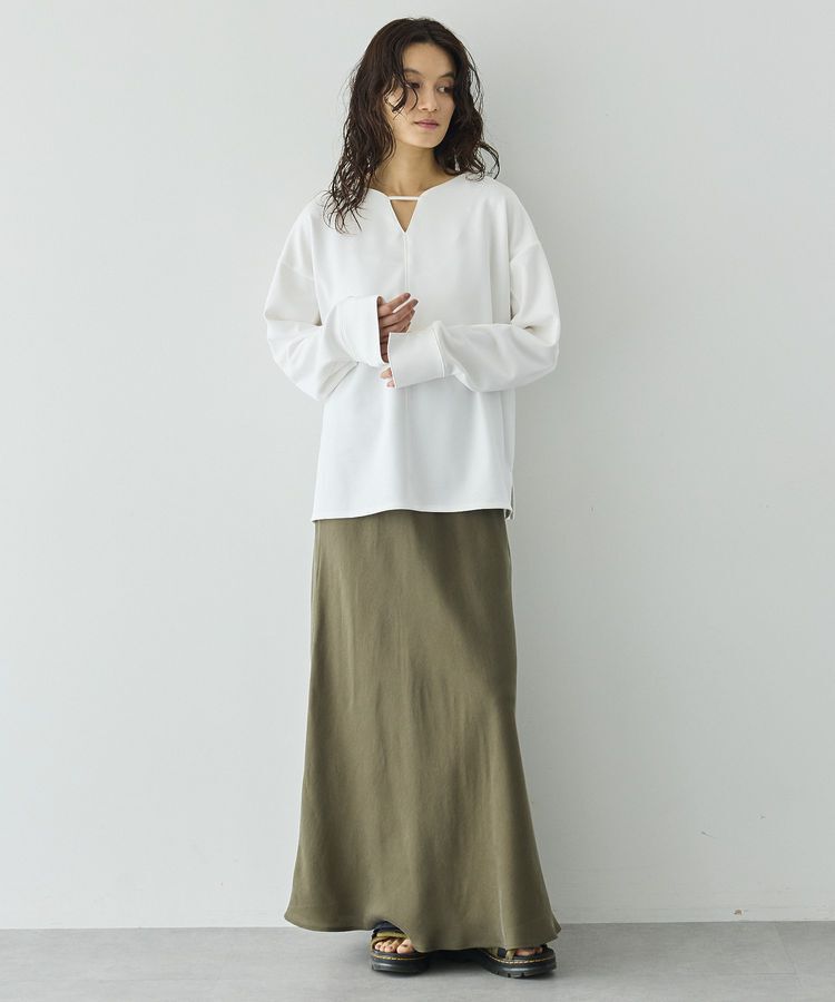 GARAGE OF GOOD CLOTHING「【日本製】ジョーゼットジャージ-2WayTブラウス」|シャツ・ブラウス|