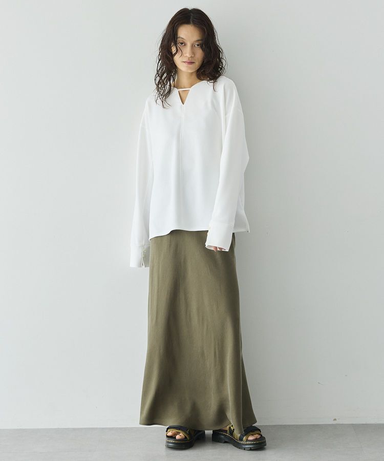 GARAGE OF GOOD CLOTHING「【日本製】ジョーゼットジャージ-2WayTブラウス」|シャツ・ブラウス|