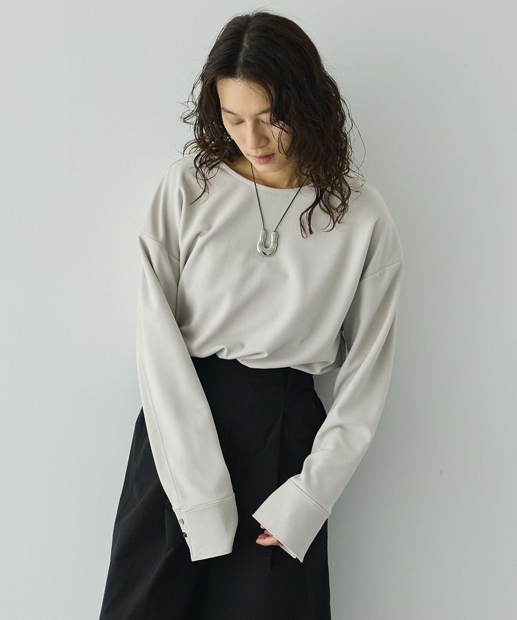 GARAGE OF GOOD CLOTHING「【日本製】ジョーゼットジャージ-2WayTブラウス」|シャツ・ブラウス|Beige