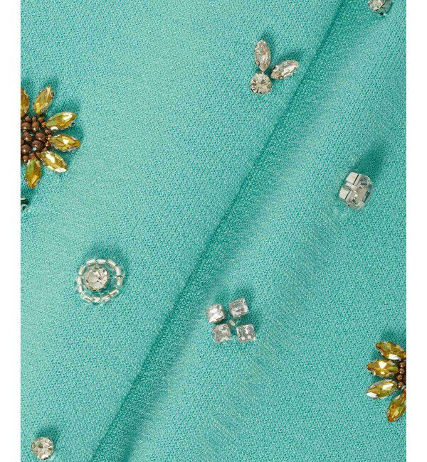 LOULOU WILLOUGHBY「 WEB 一部店舗限定【LOULOU WILLOUGHBY】サンフラワービジューカーディガン」|カーディガン|