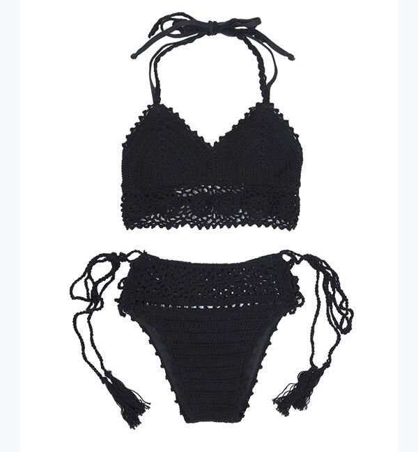 SEA DRESS「クロシェレースビキニ」|ビキニ|ブラック