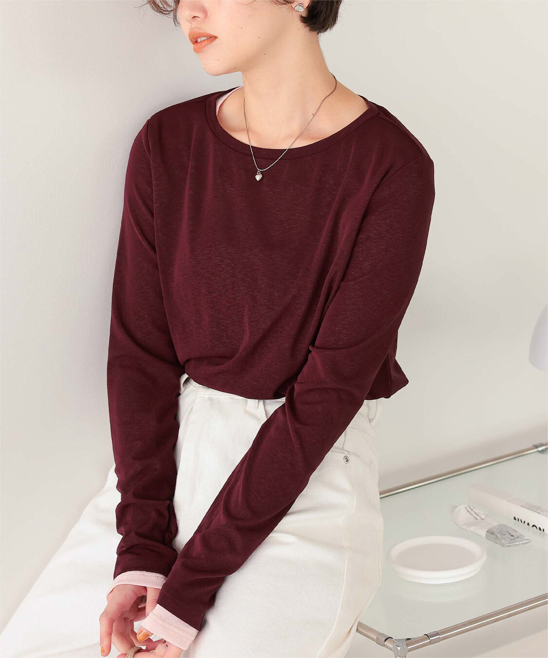 titivate「シアーカットソーロングスリーブトップス」|Tシャツ・カットソー|