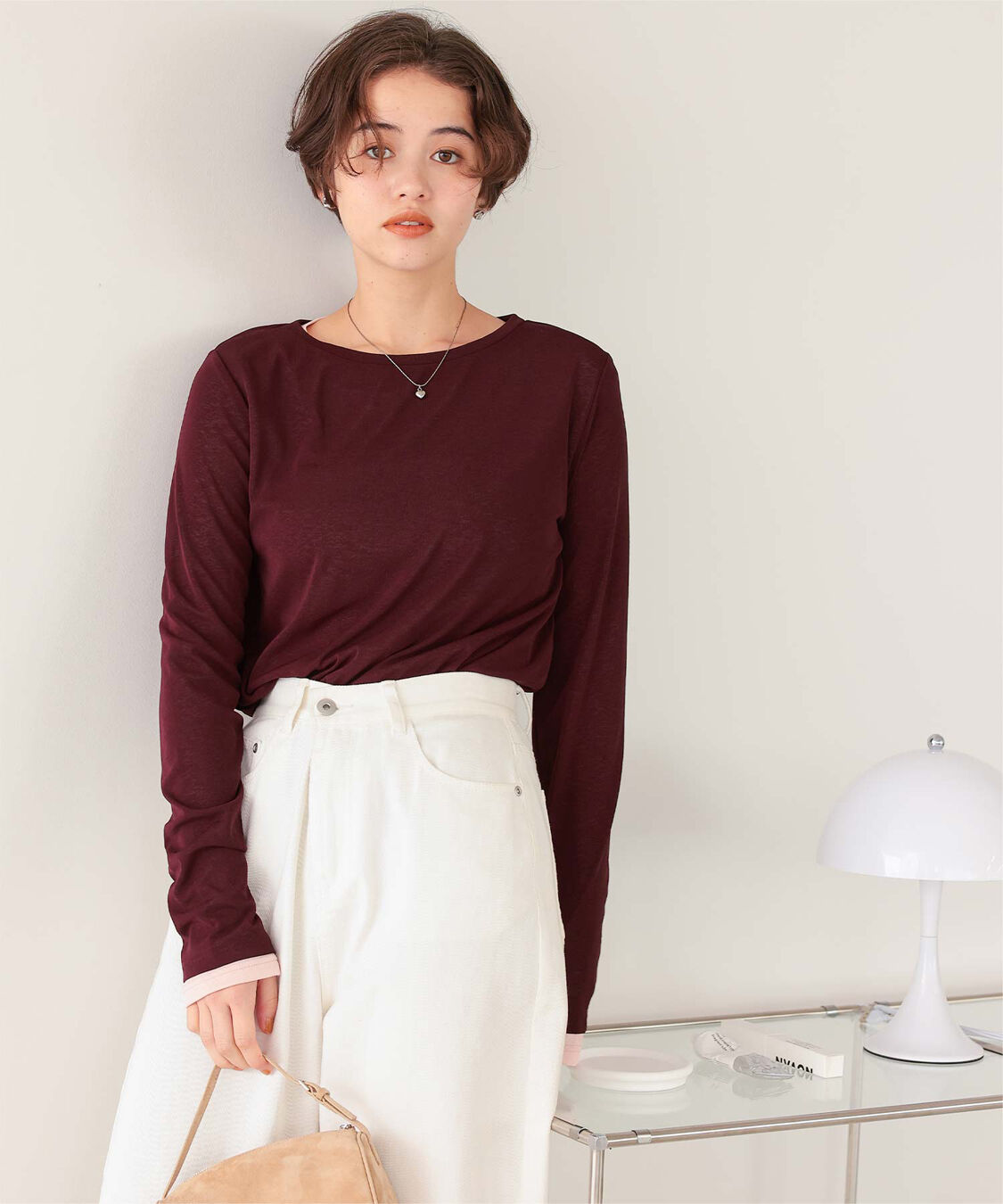 titivate「シアーカットソーロングスリーブトップス」|Tシャツ・カットソー|