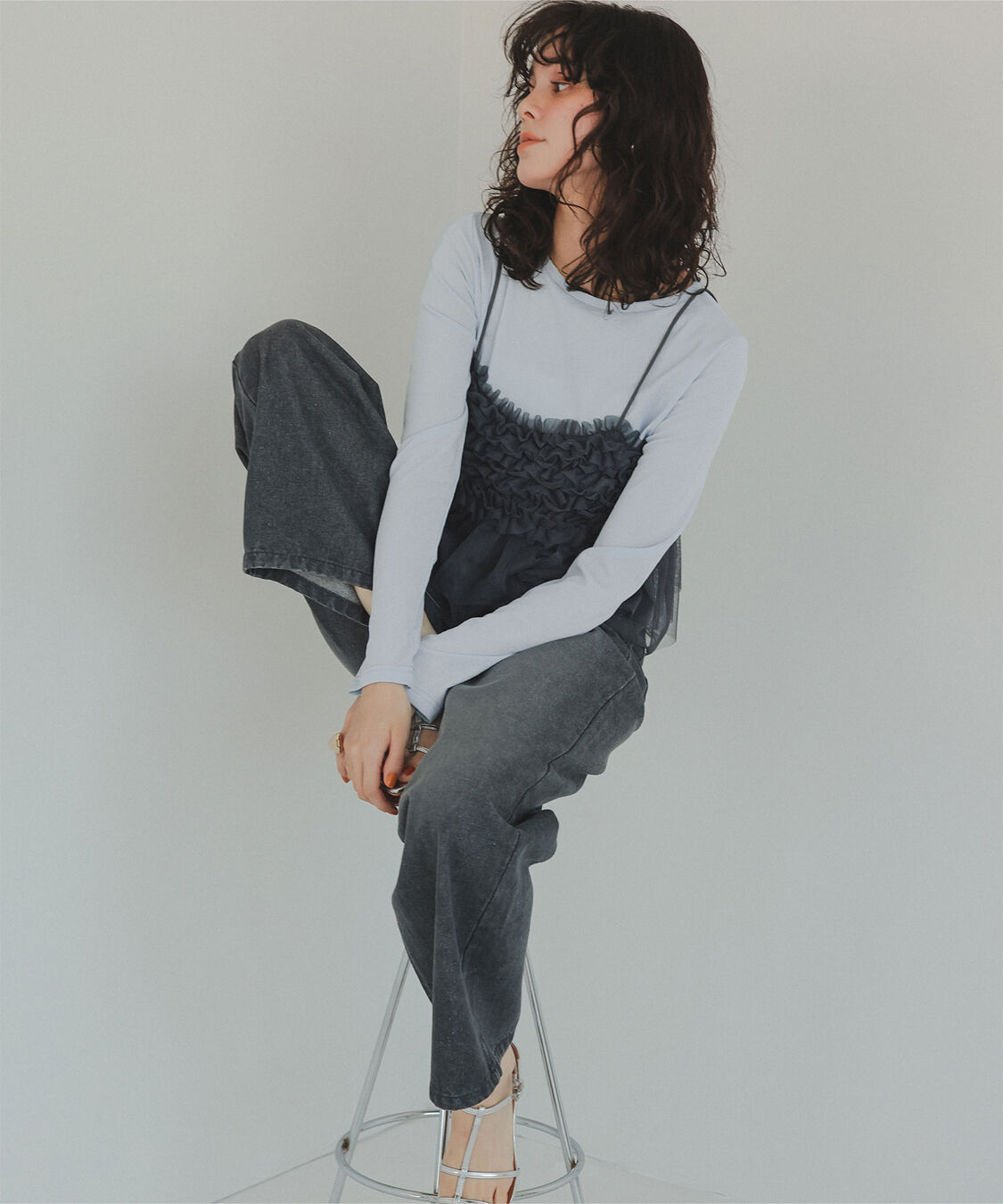 titivate「シアーカットソーロングスリーブトップス」|Tシャツ・カットソー|