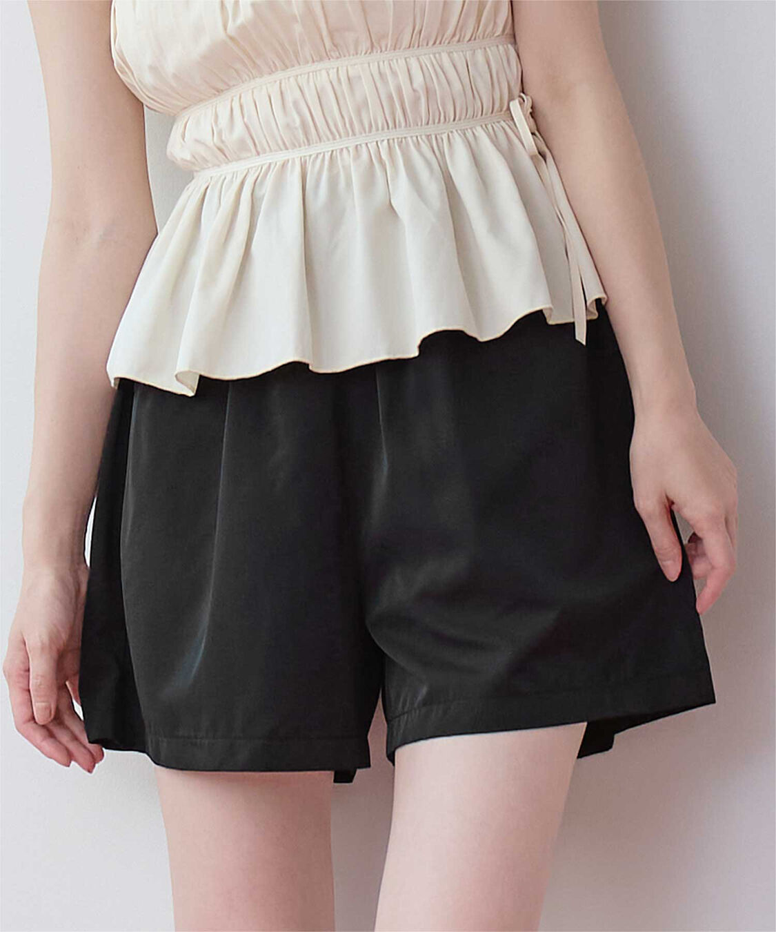 SEA DRESS「シンプルショートパンツ/ラッシュガード」|ビキニ|ブラック