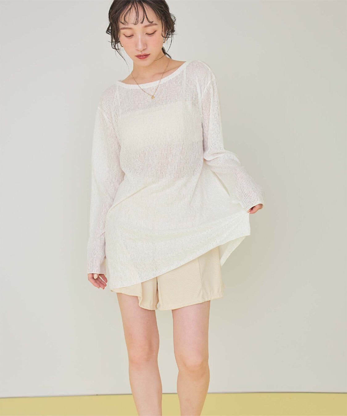 SEA DRESS「4点セット/リラックストップス&ショートパンツ付ビキニ/水着」|ビキニ|