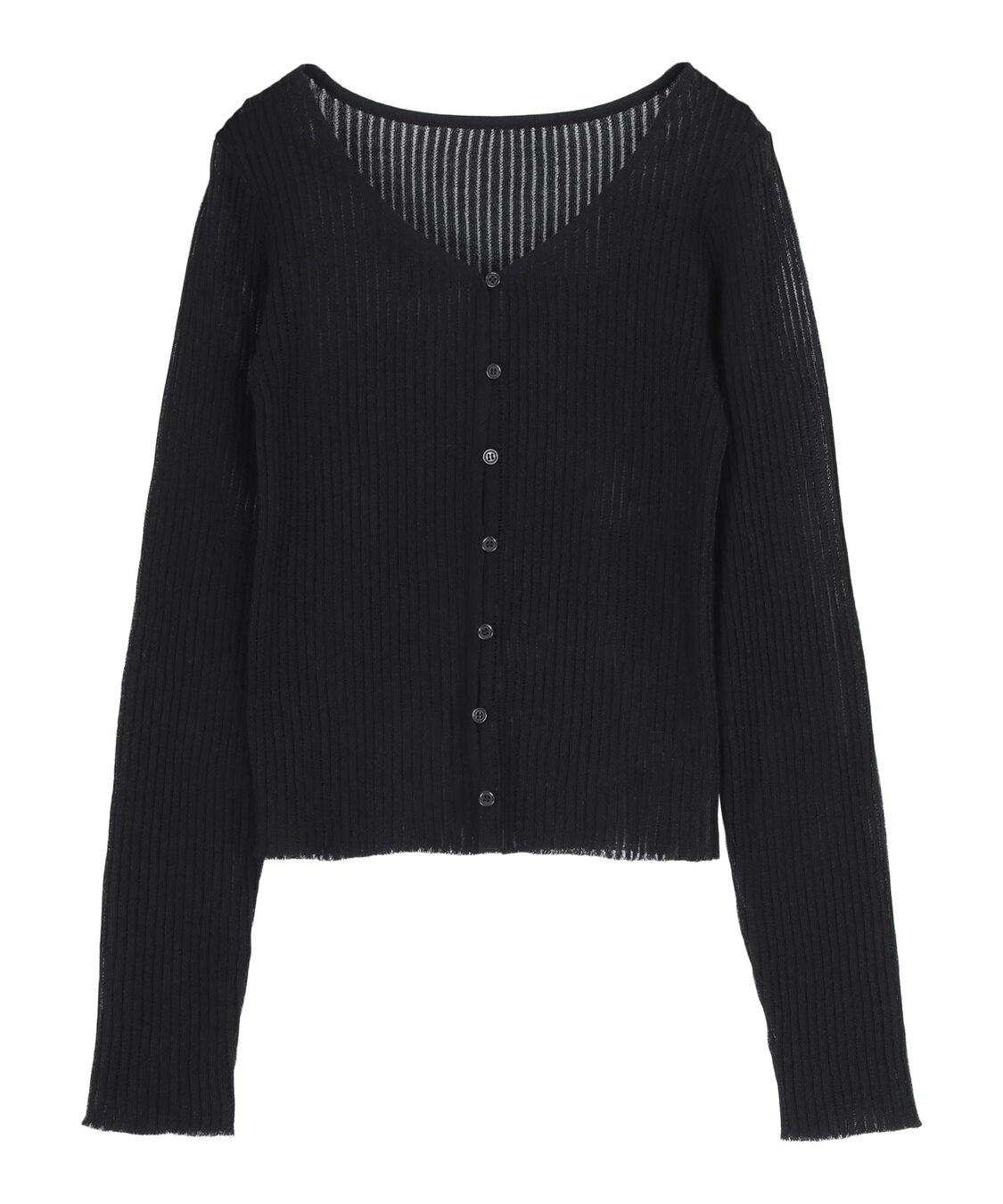 titivate「UVケア/ウォッシャブルシアーリブニットカーディガン」|カーディガン|