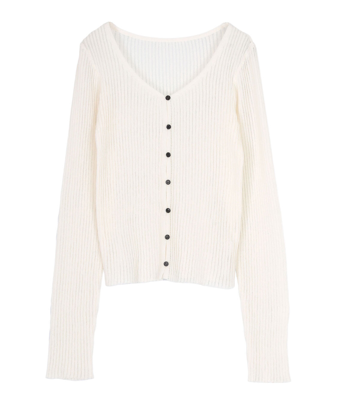 titivate「UVケア/ウォッシャブルシアーリブニットカーディガン」|カーディガン|