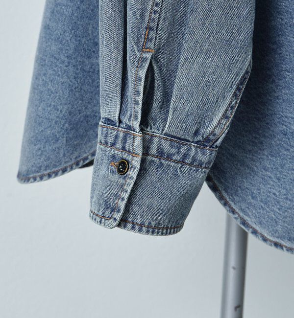  「【累計1万枚突破！名品】ヴィンテージライクデニムバンドカラーシャツ」|シャツ・ブラウス|