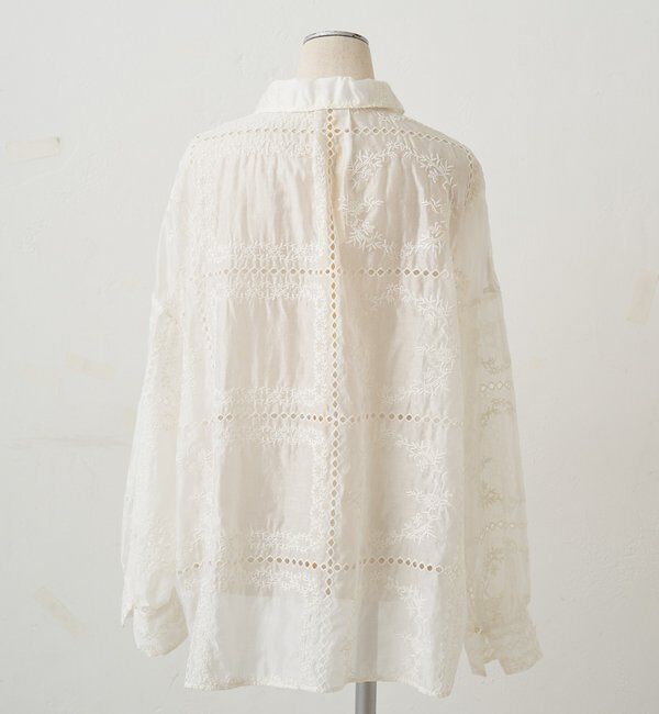  「パッチワーク刺繍レースブラウス」|シャツ・ブラウス|