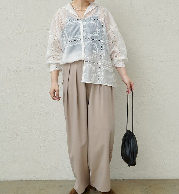  「パッチワーク刺繍レースブラウス」|シャツ・ブラウス|