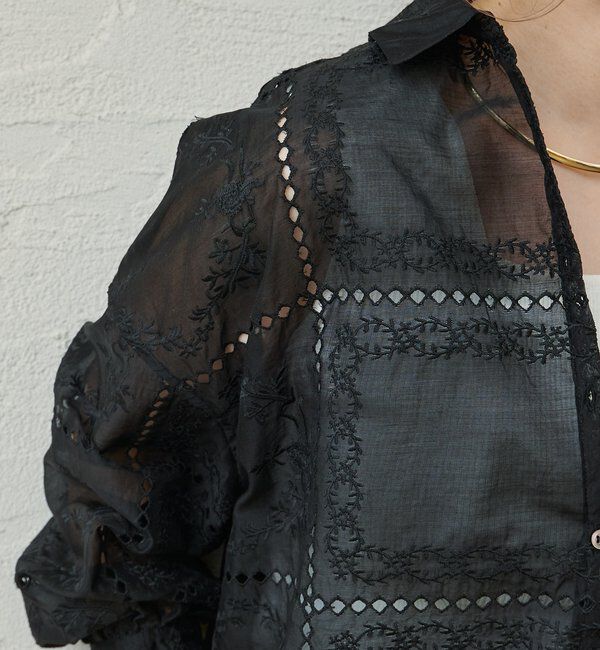  「パッチワーク刺繍レースブラウス」|シャツ・ブラウス|