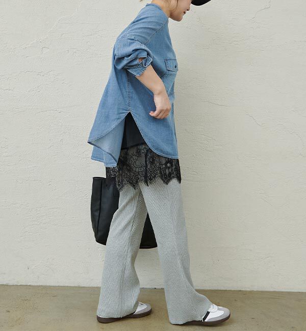  「【＠noricorico102企画】《-3キロ見え》微フレアリブパンツ」|その他|