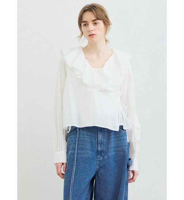 MARMARMAR「MARMARMAR ラッフルフリルカシュクールブラウス」|シャツ・ブラウス|