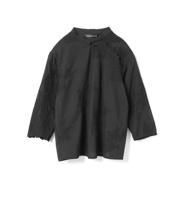 mizuiro ind「mizuiro ind レースシノワズリシャツ」|シャツ・ブラウス|ブラック