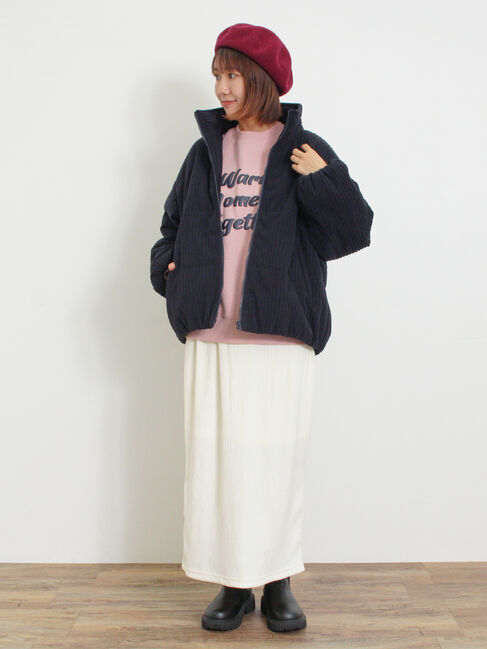 Samansa Mos2「裏ボアロゴプリントスウェット」|Tシャツ・カットソー|