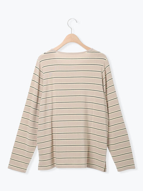 Samansa Mos2「マルチボーダーヘンリープルオーバー」|Tシャツ・カットソー|