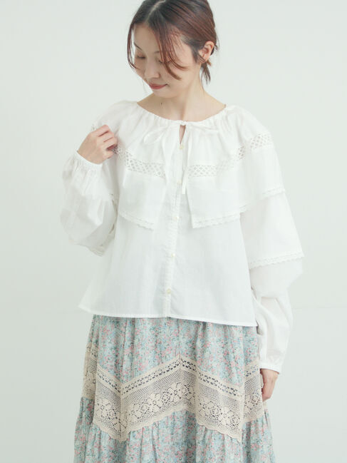 Samansa Mos2「レースボレロブラウス」|シャツ・ブラウス|