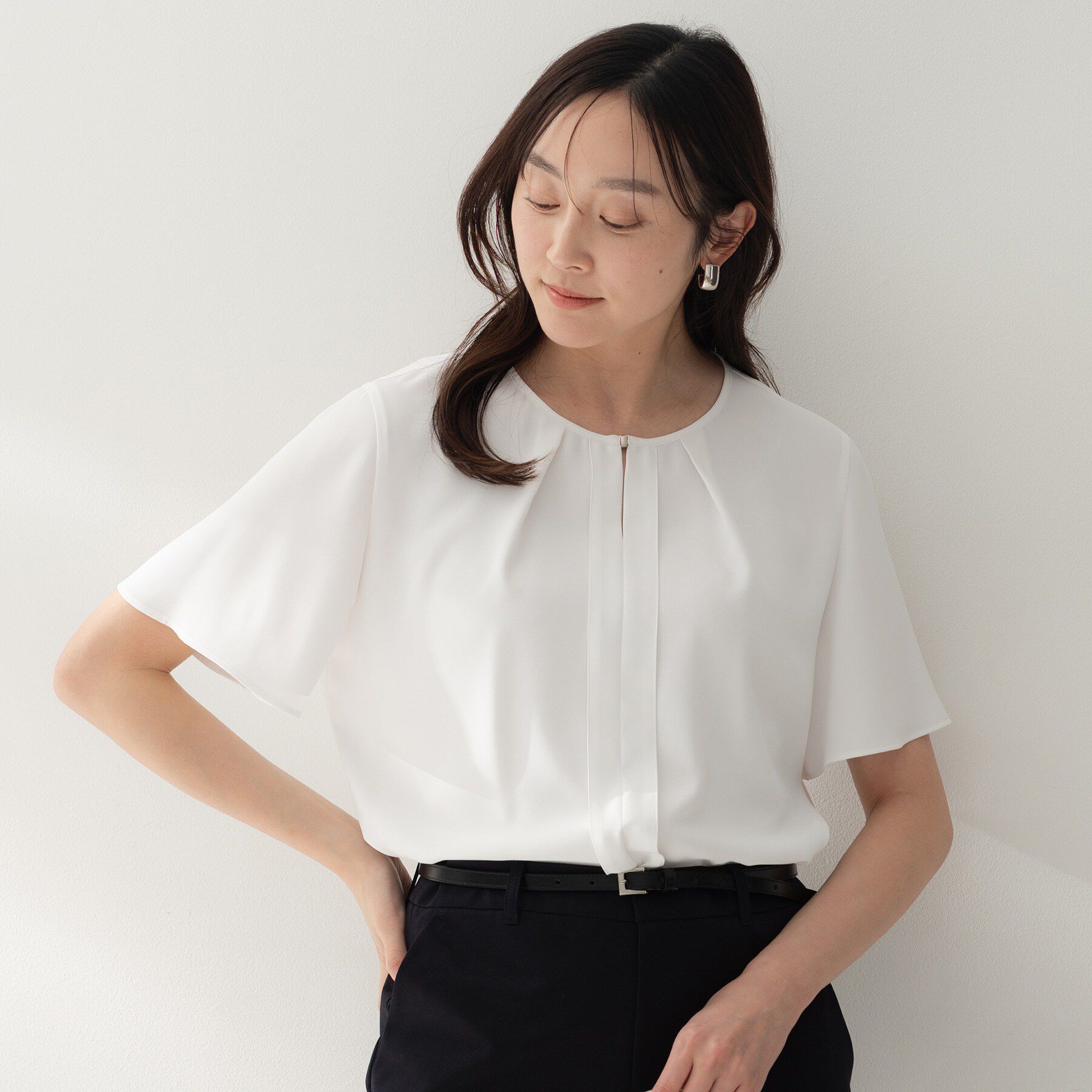 UNTITLED「ジョーゼットミニマルブラウス」|シャツ・ブラウス|