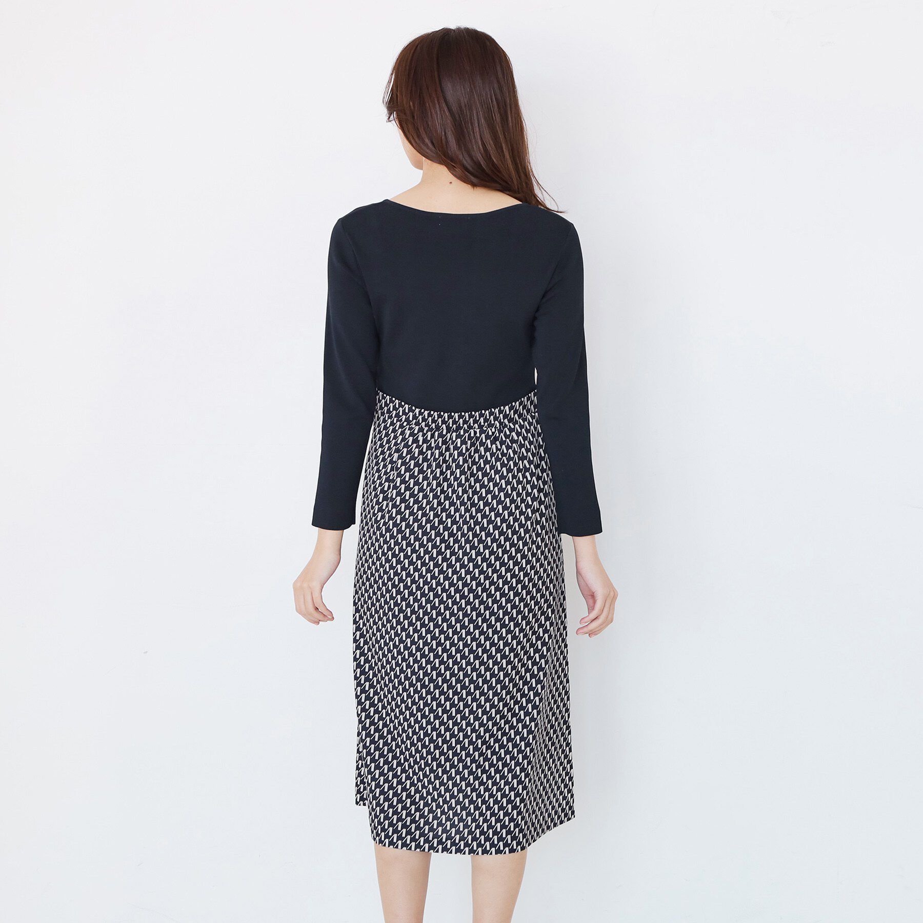 COUP DE CHANCE「【手洗い可】異素材ドッキングワンピース」|ワンピース|