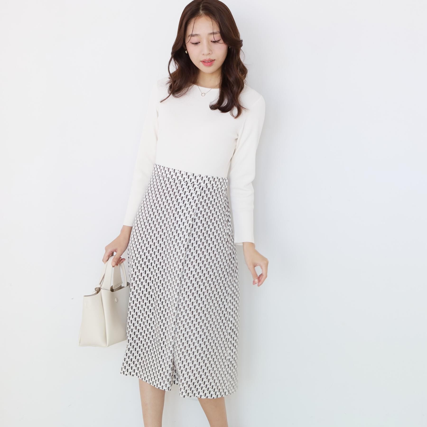 COUP DE CHANCE「【手洗い可】異素材ドッキングワンピース」|ワンピース|