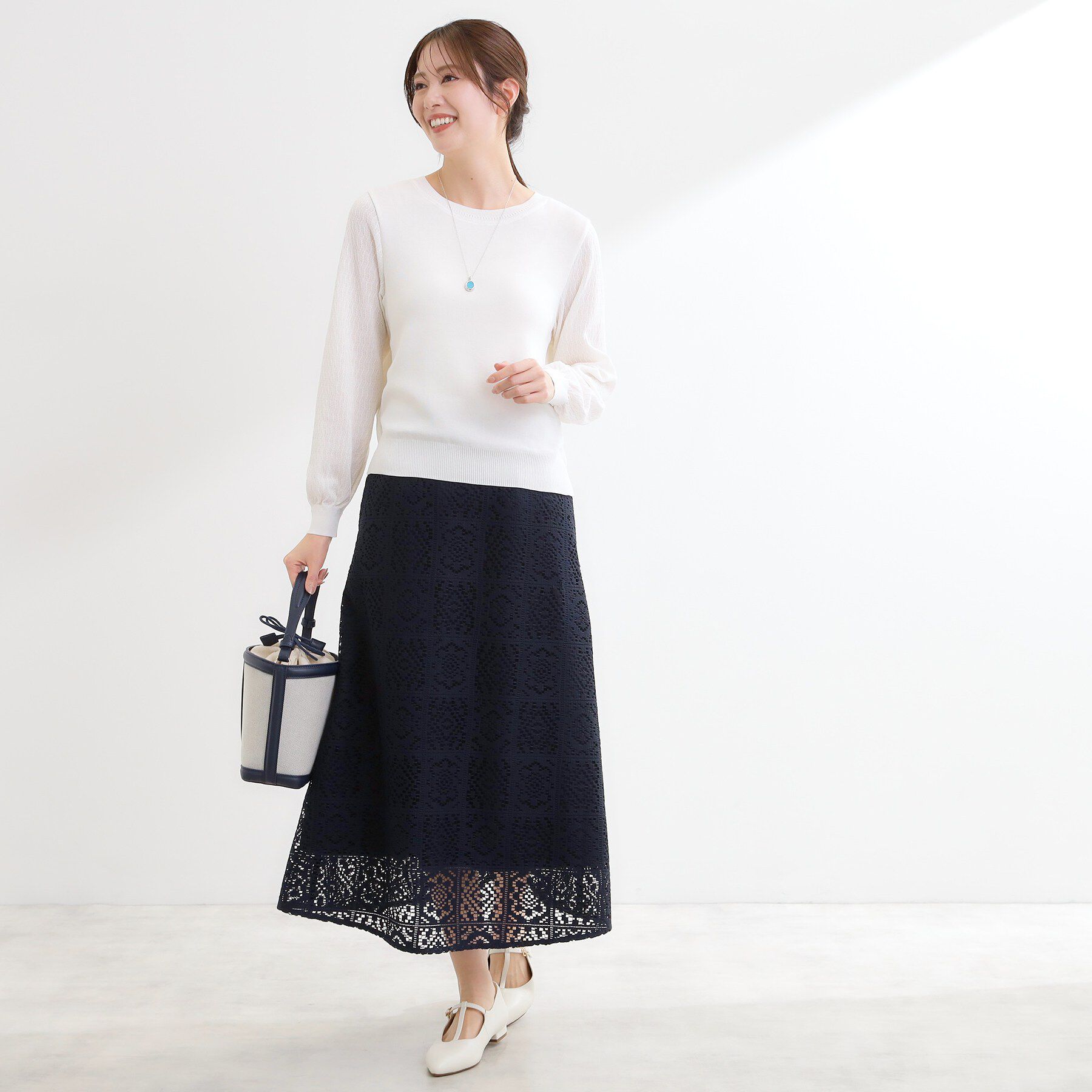 Reflect「【セットアップ可】レースミディアムスカート」|スカート|