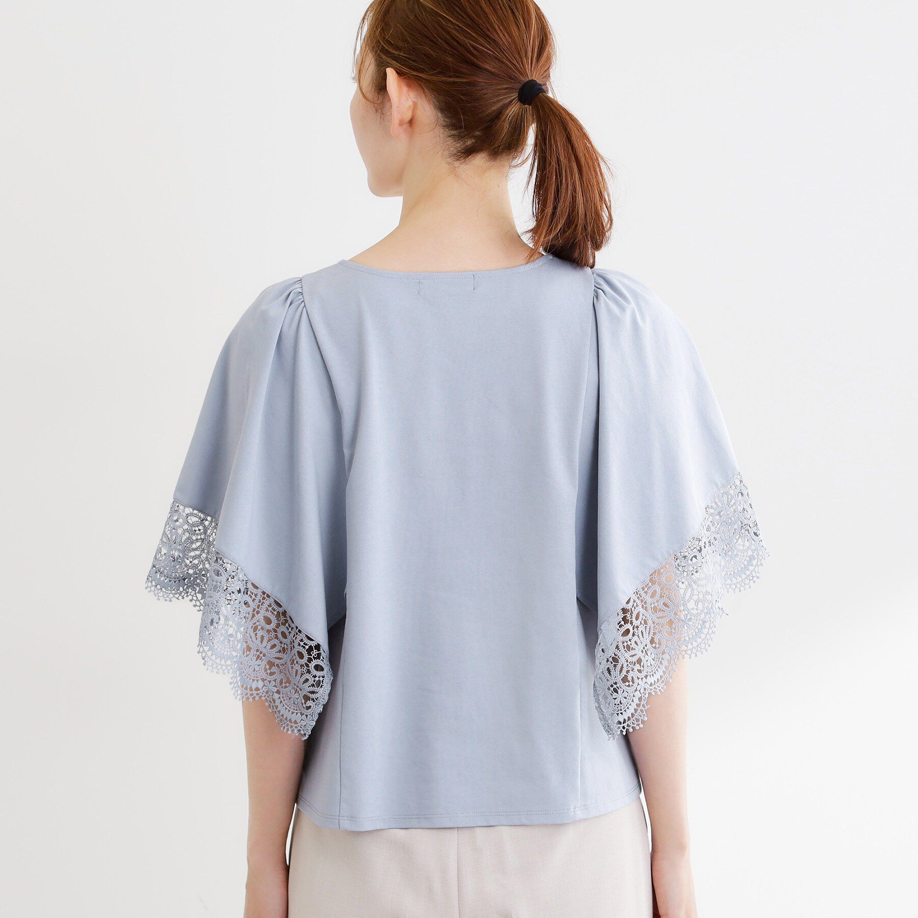 Reflect「【UVカット／接触冷感】レーススリーブジャージカットソー」|Tシャツ・カットソー|