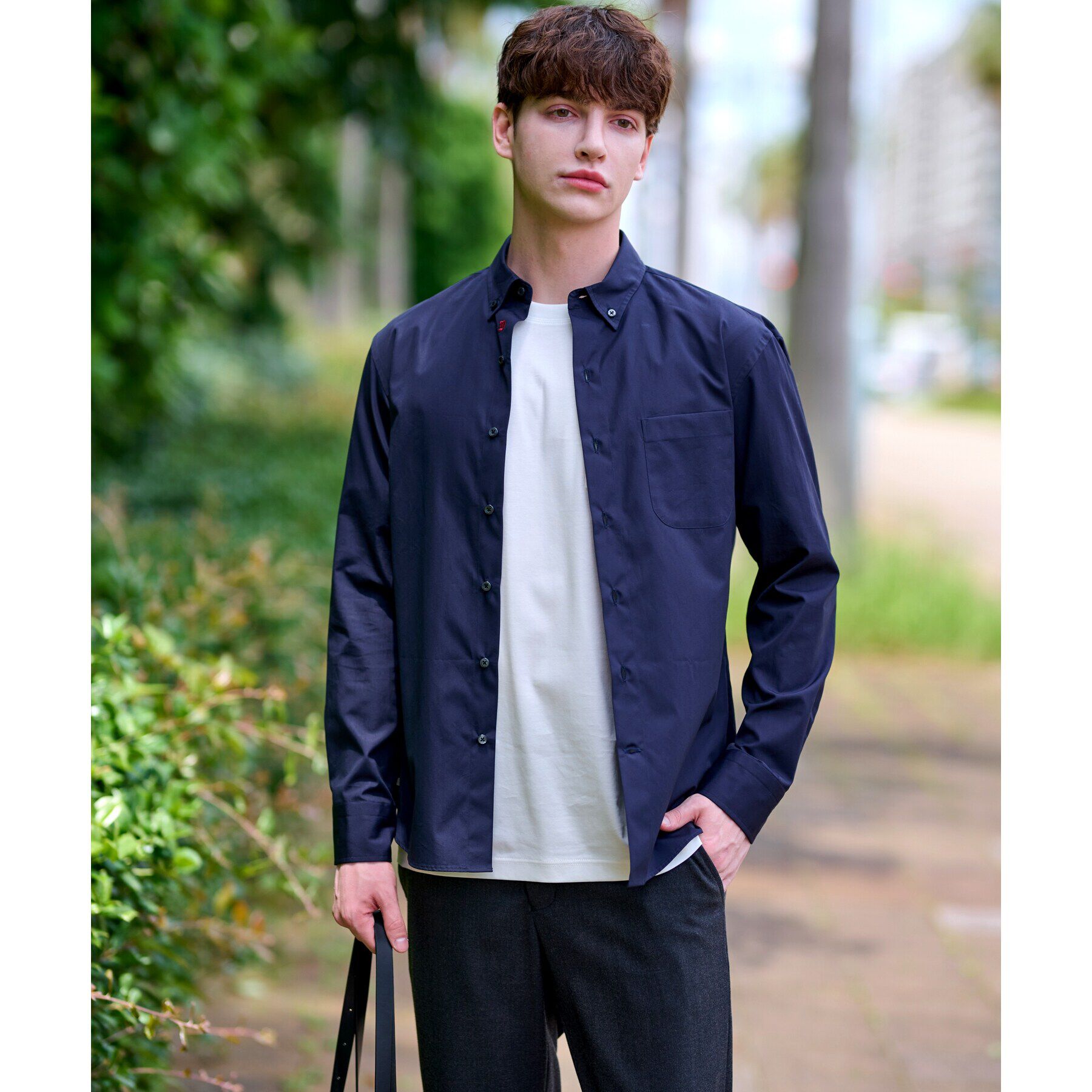 DRESSTERIOR「SUPIMA COTTON ボタンダウンシャツ」|シャツ・ブラウス|