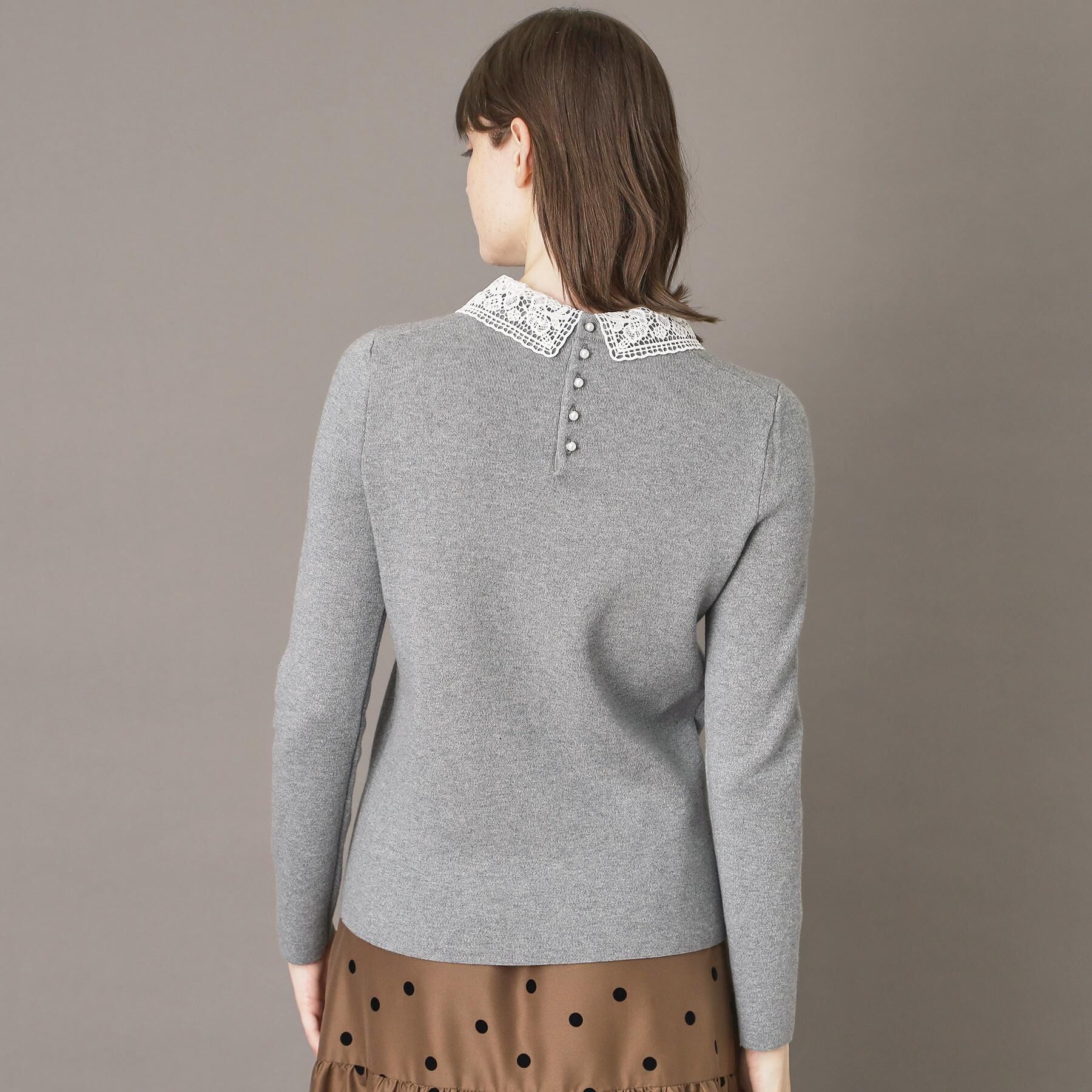 DRESSTERIOR「2WAYレースカラーニット」|ニット・セーター|