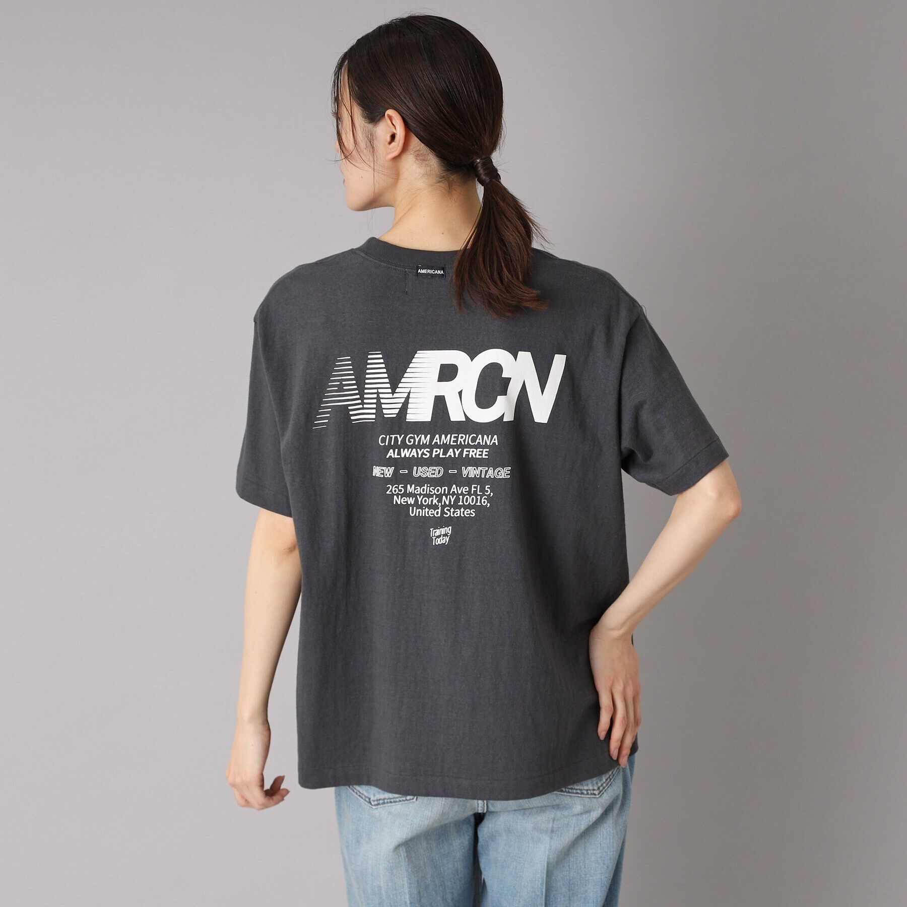 DRESSTERIOR「Americana（アメリカーナ） AMRCN ロゴTシャツ」|Tシャツ・カットソー|