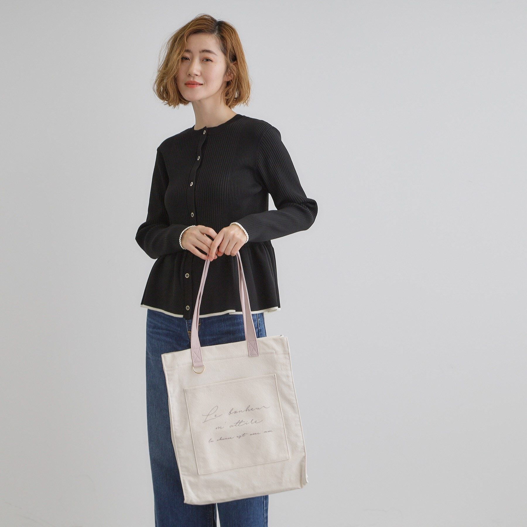 grove「【大人の推し活にも！】ロゴキャンバストート【A4・多機能】」|トートバッグ|