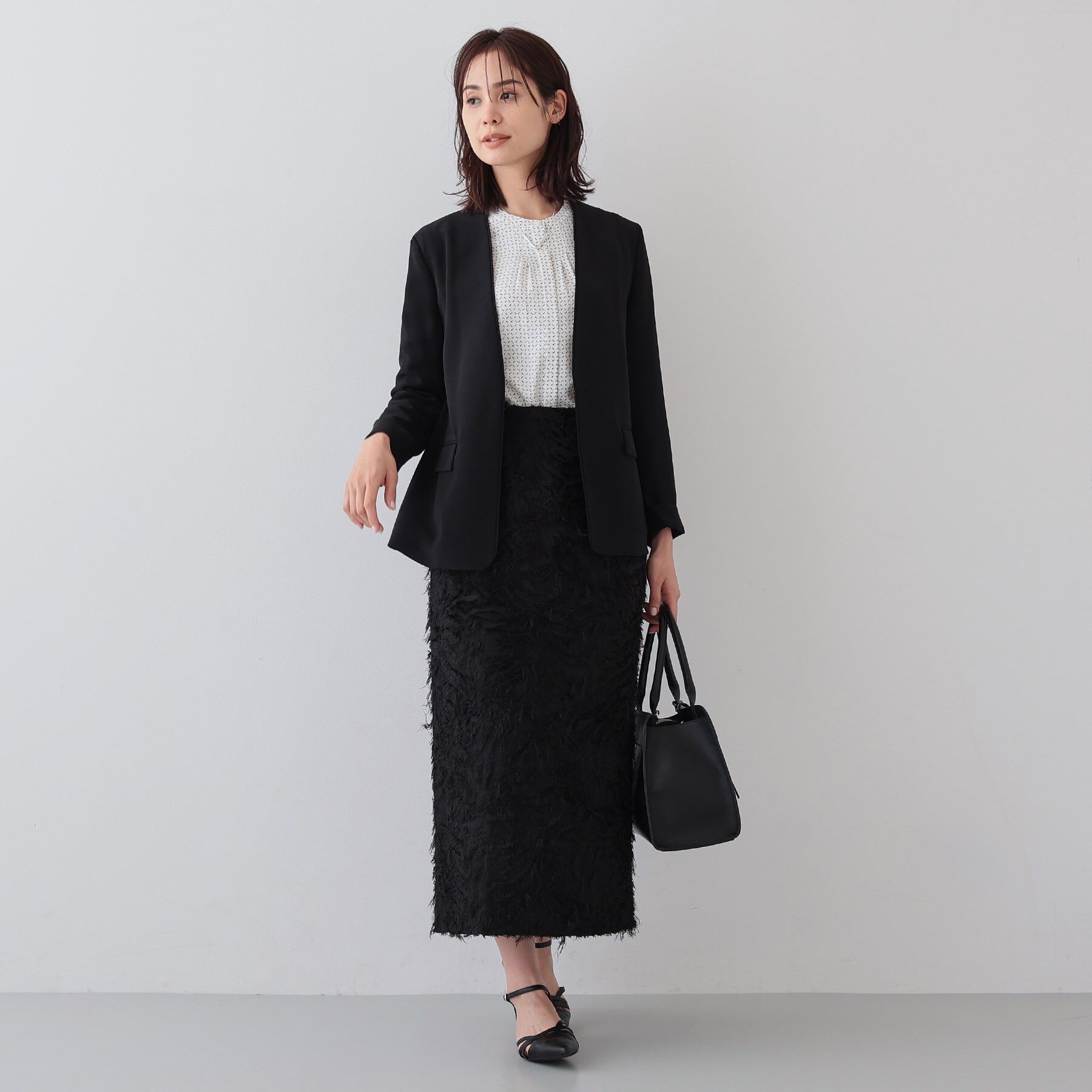 INDIVI「【着る日傘/遮熱/UVケア】ノーカラージャケット」|スーツ|