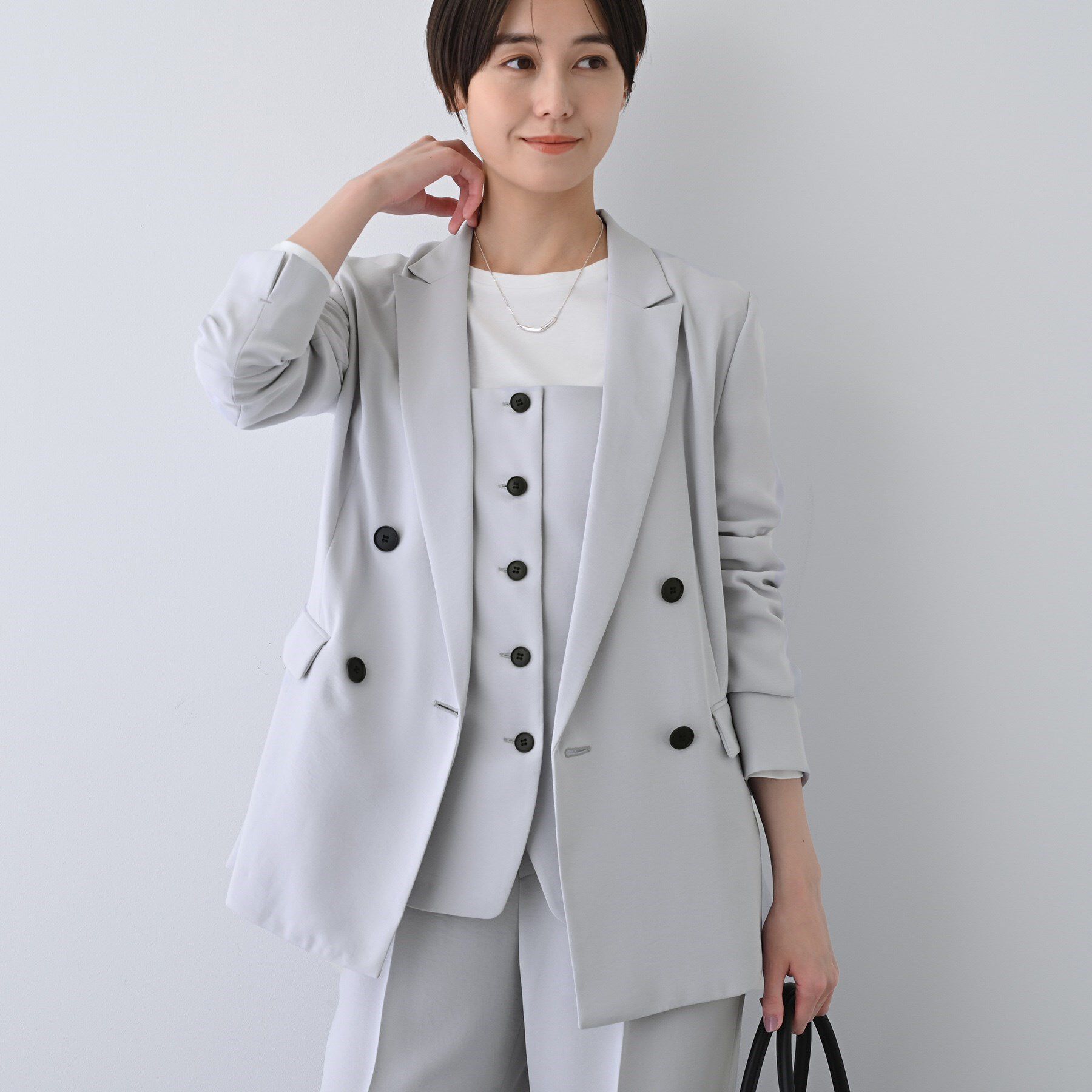 INDIVI「【着る日傘/遮熱/UVケア】ダブルジャケット」|スーツ|