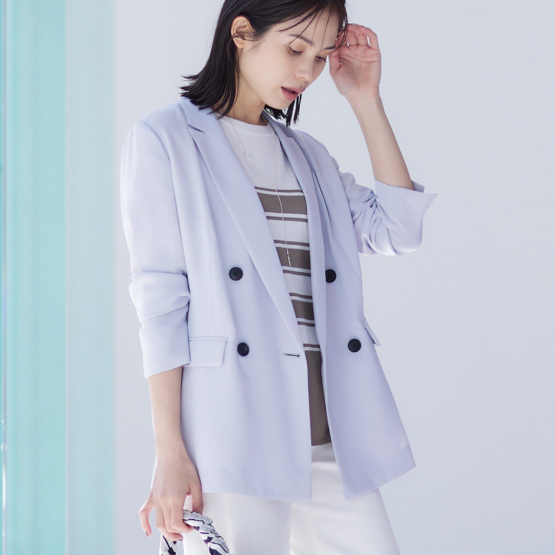 INDIVI「【着る日傘/遮熱/UVケア】ダブルジャケット」|スーツ|