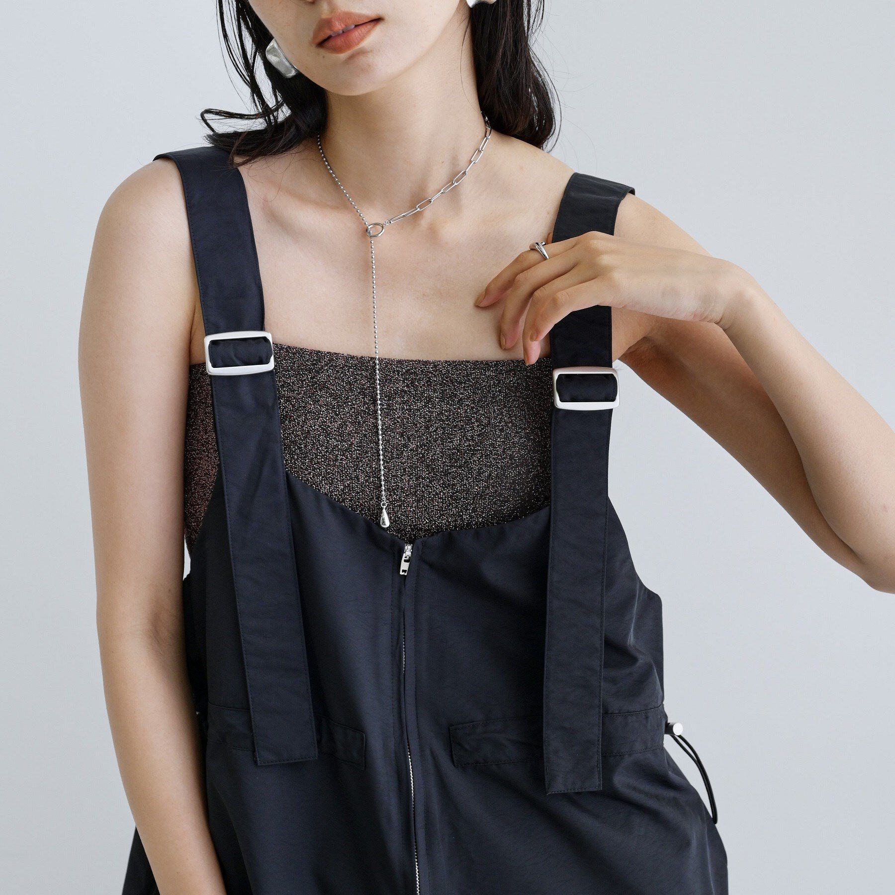 GALLEST「【一部店舗限定】カップ付きラメキャミソール」|キャミソール|