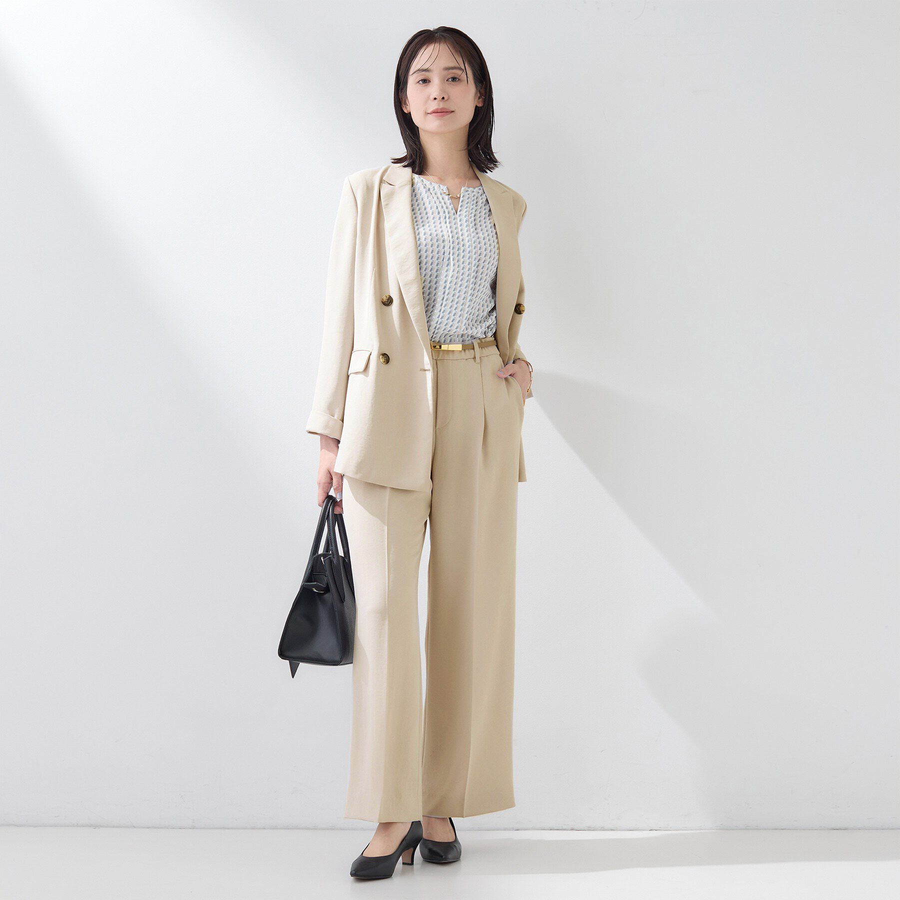 INDIVI「【洗える／UVケア／SETUP可】着る日傘ワイドパンツ」|その他|