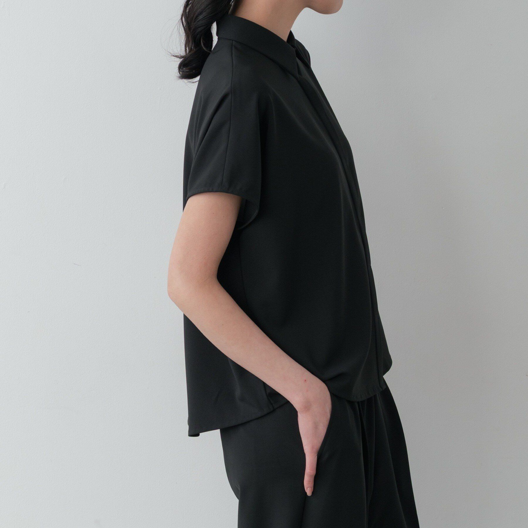 GALLEST「Comfy SET UP｜フレアスリーブブラウス【セットアップ対応／通勤／カセット服／接触冷感／UV」|シャツ・ブラウス|