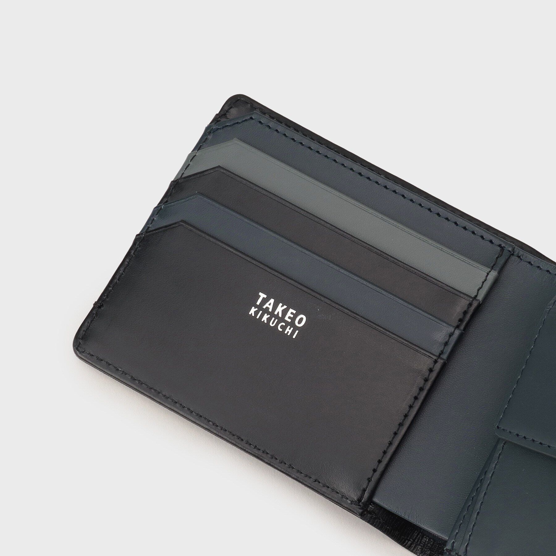 TAKEO KIKUCHI「配色型押しレザー 2つ折り財布」|財布|