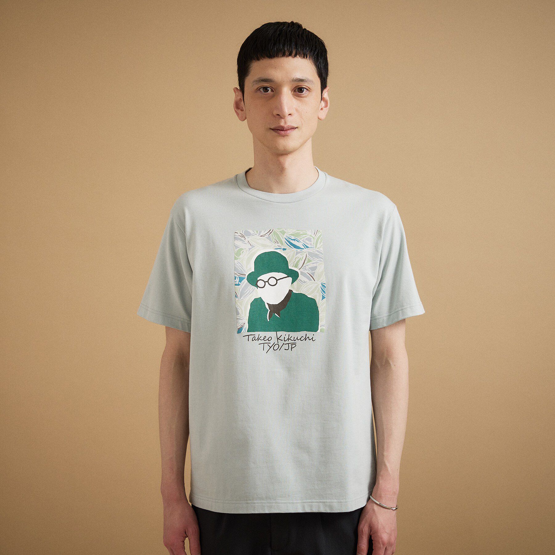 TAKEO KIKUCHI「カカオ柄スクエアプリント 天竺Tシャツ」|Tシャツ・カットソー|