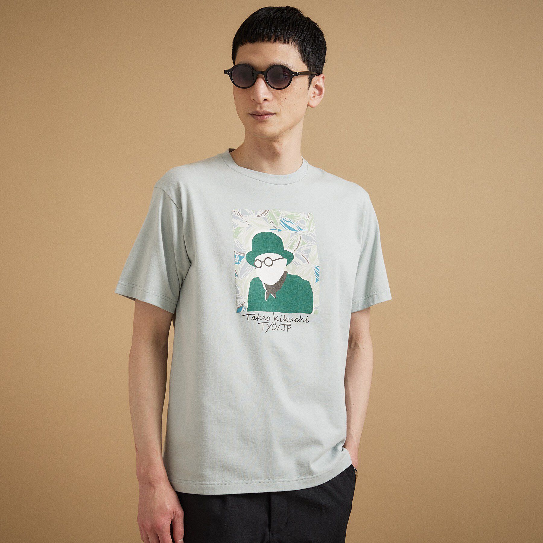 TAKEO KIKUCHI「カカオ柄スクエアプリント 天竺Tシャツ」|Tシャツ・カットソー|