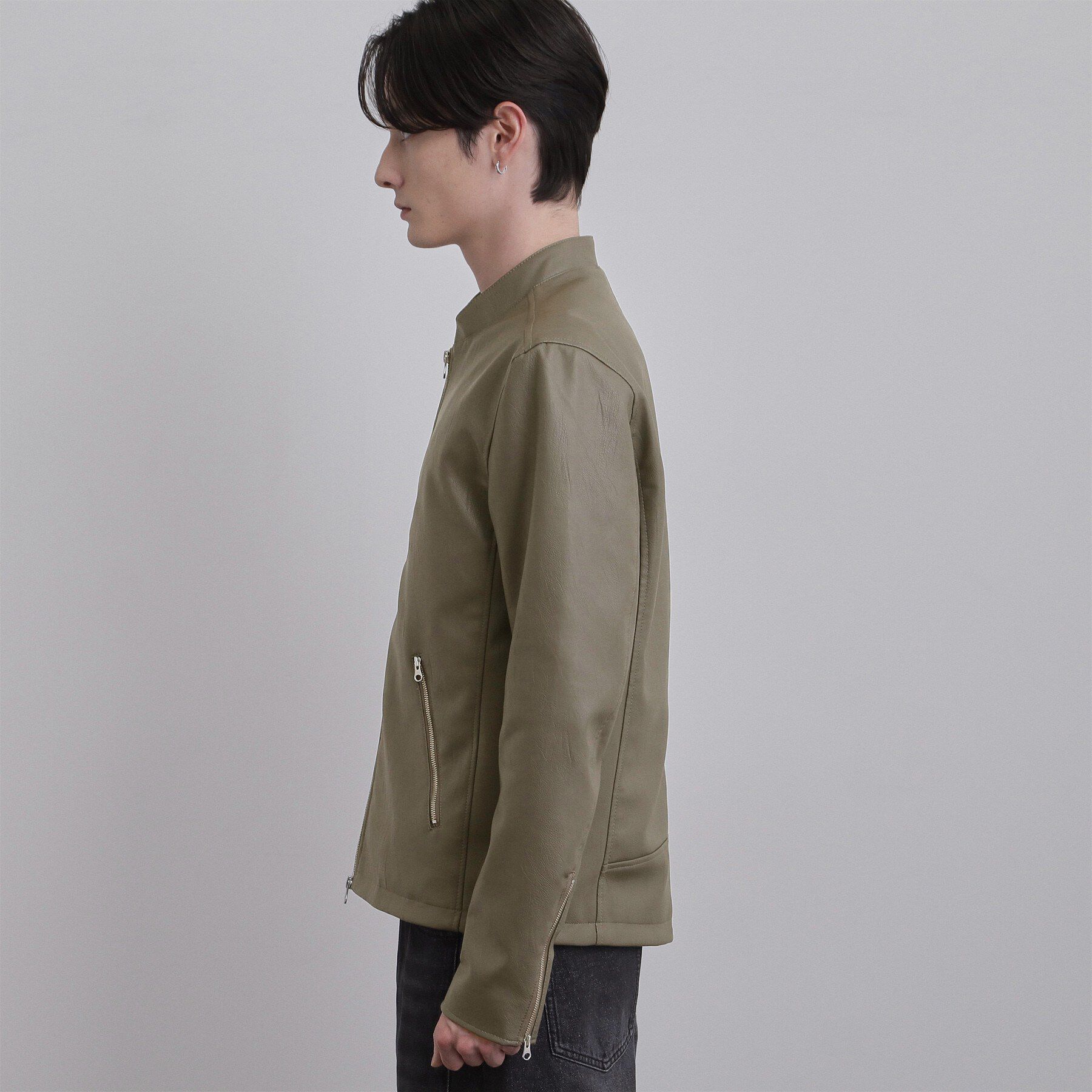 tk.TAKEO KIKUCHI「シングルライダースジャケット」|ブルゾン・スタジャン|