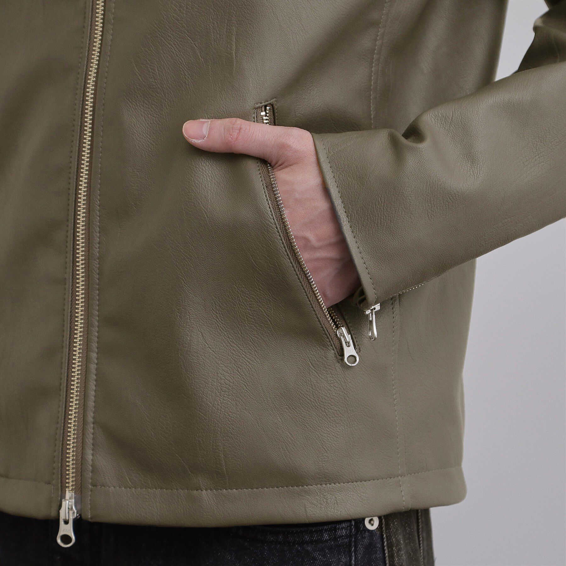 tk.TAKEO KIKUCHI「シングルライダースジャケット」|ブルゾン・スタジャン|